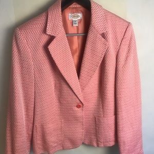 Talbots Elegant Pink Tweed Blazer 14 LkNew Lovely